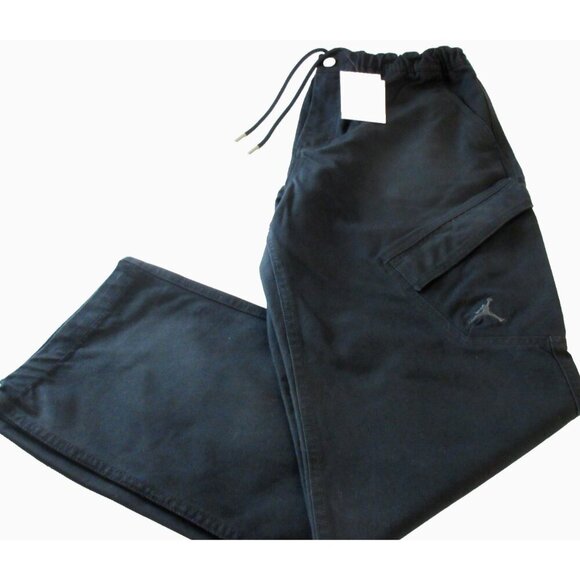 Jordan Men's MJ Chicago Cotton Cargo Casual Air Jordan Logo Pants Black NWT - Picture 6 of 11